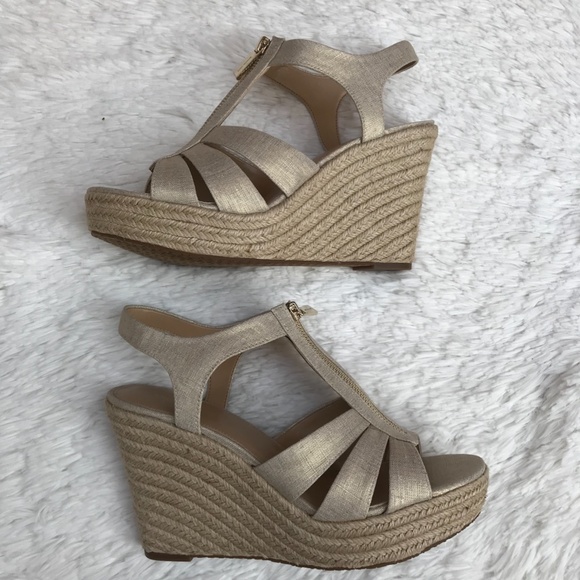 Michael Kors Berkley Wedge Sandals - Picture 6 of 10